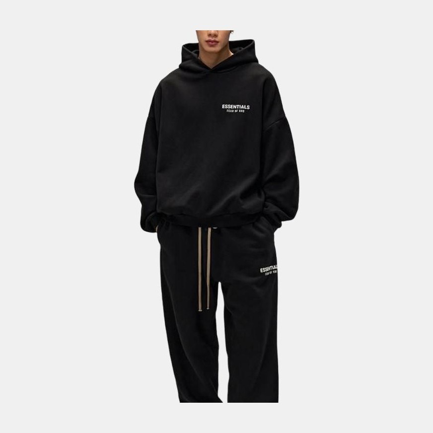 Fear of God Essentials FW24 Holiday Core Hoodie Meteorite Black