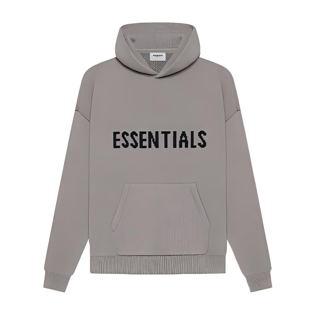 Fear of God Essentials SS21 Knit Pullover Dark Heather Oatmeal Logo