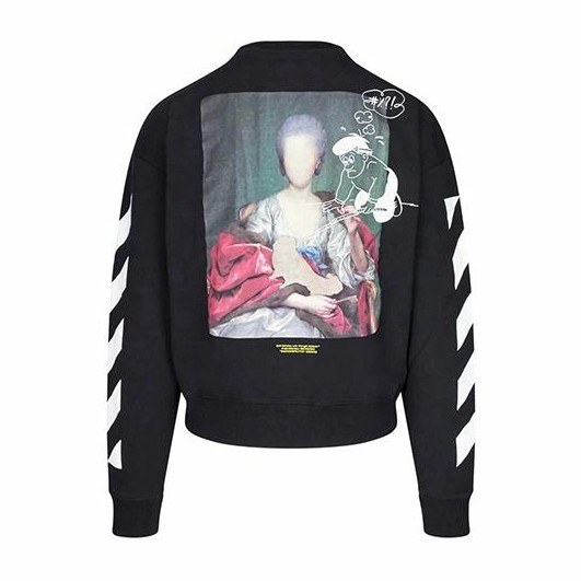 Off-White FW19 Photo Print Hoodie Black