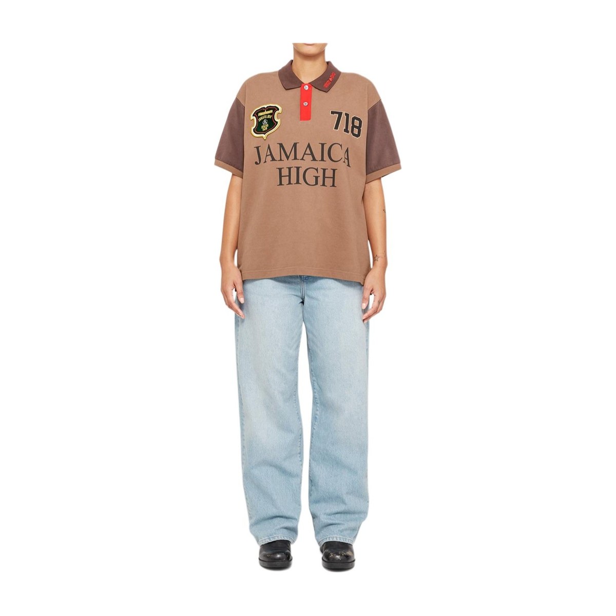 Stussy x Denim Tears SS25 Brown Polo