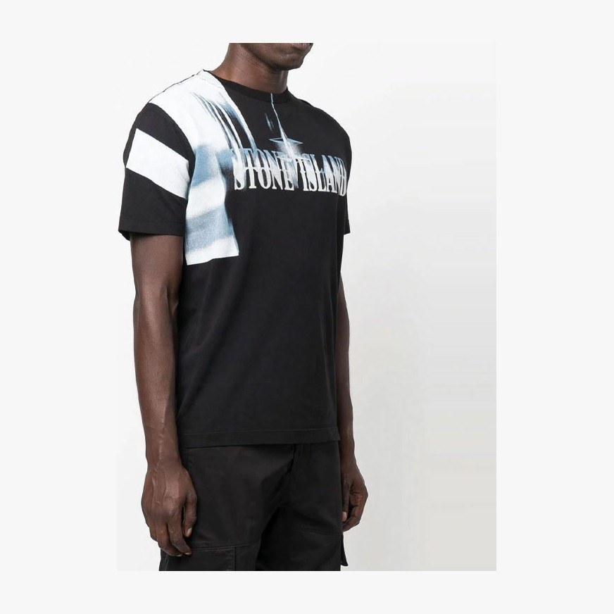 Stone Island FW22 Logo Print T-Shirt Black