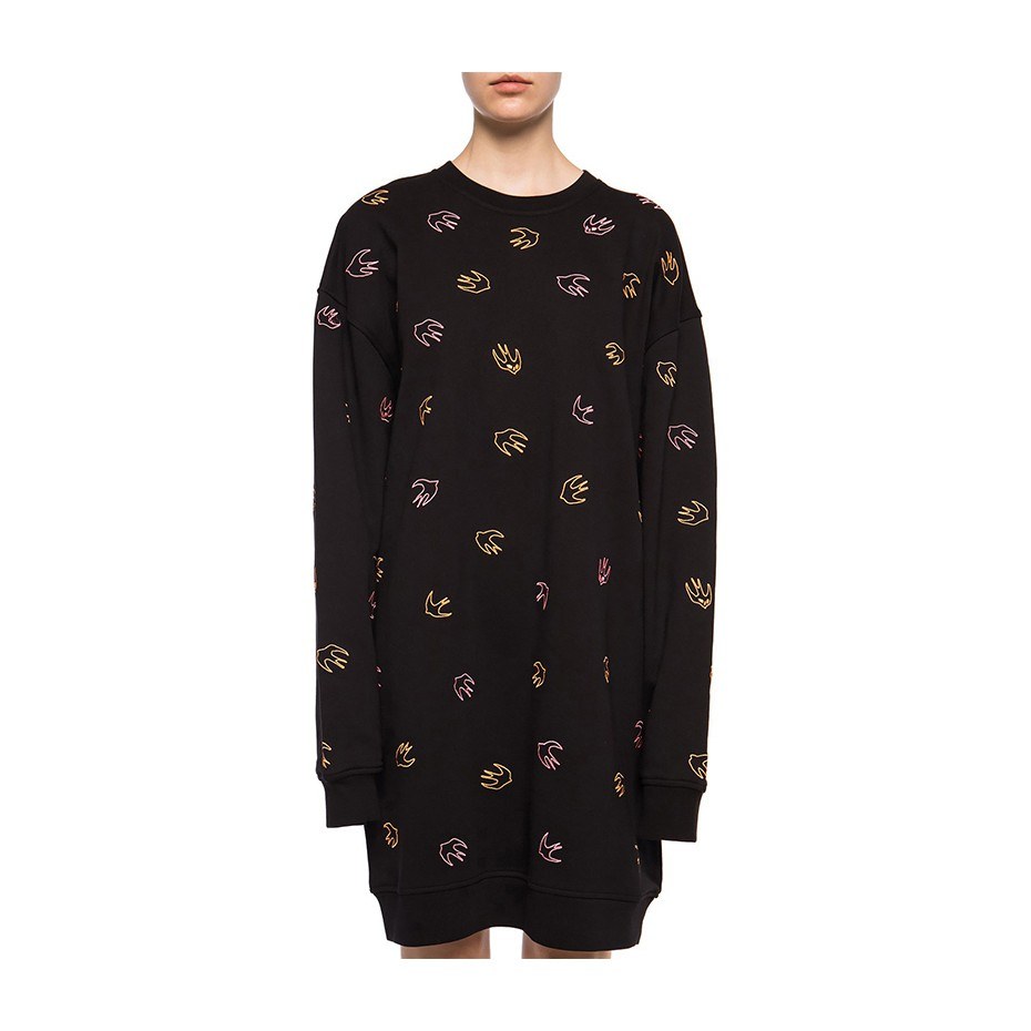 McQ Alexander McQueen Long Sleeve Dress Black