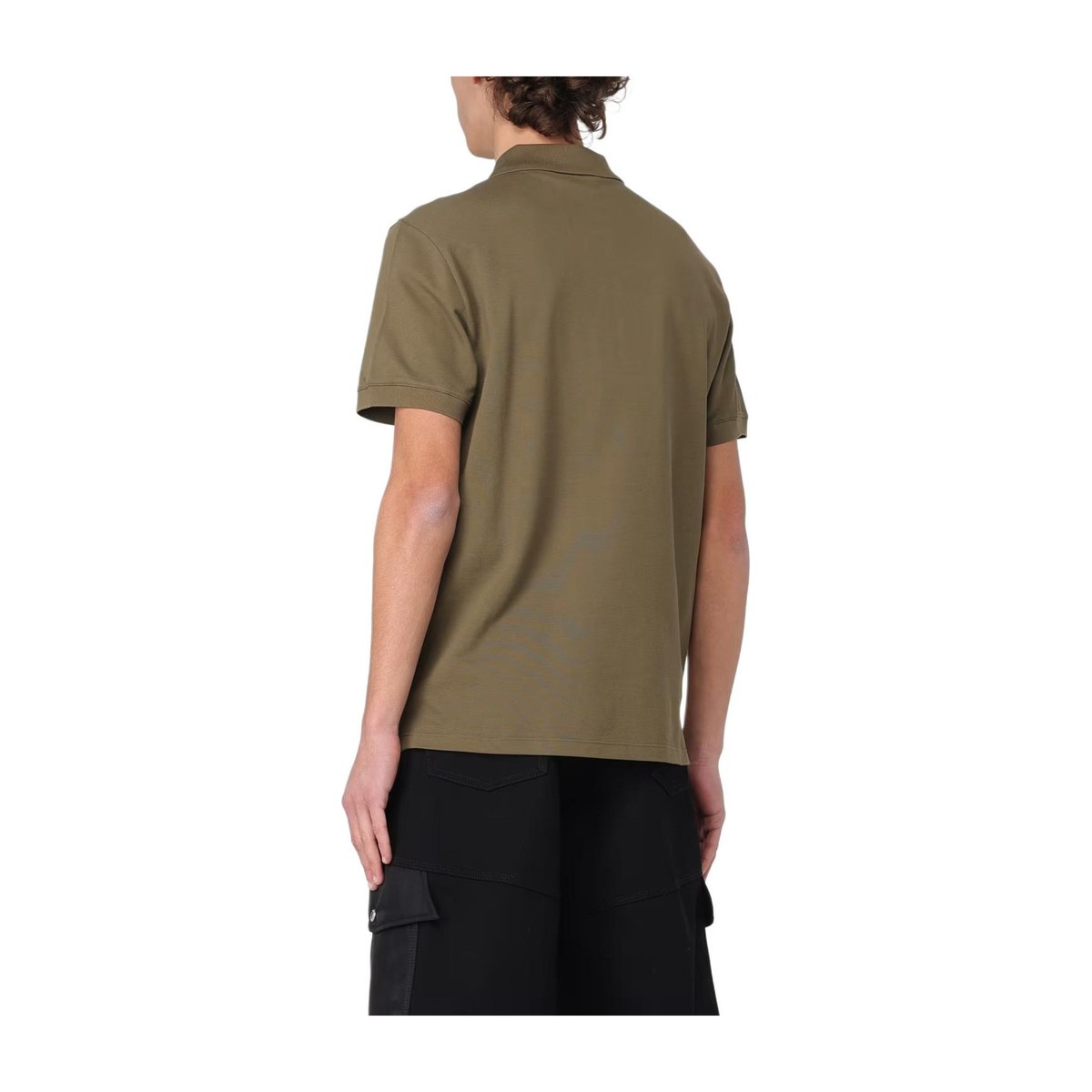 Alexander McQueen Mcqueen Graffiti Polo In Deep Khaki Polo