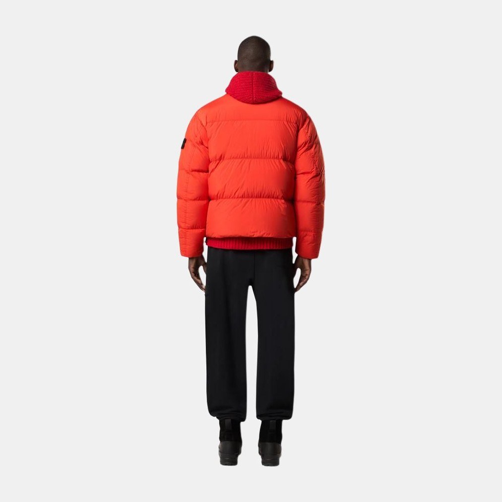 Stone Island Badge Collar Jacket Scarlet