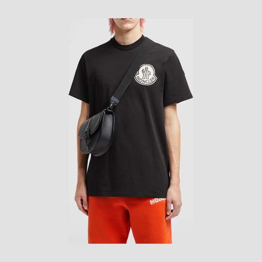 Moncler SS24 Pixel Logo T-Shirt Black