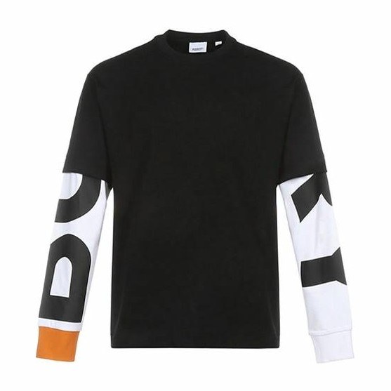 Burberry Logo Print Long Sleeve T-Shirt Black