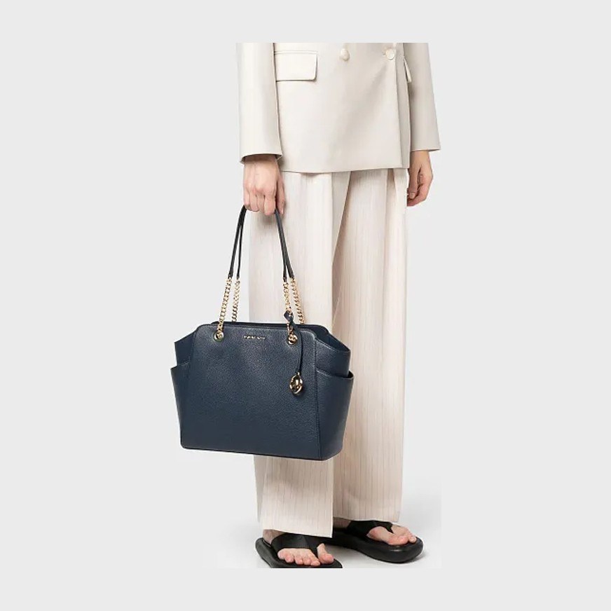 Michael Kors Leather Shoulder Bag Blue