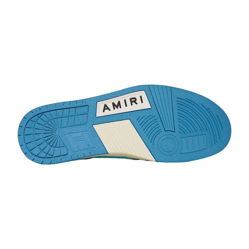 AMIRI Skel-Top Low White Blue