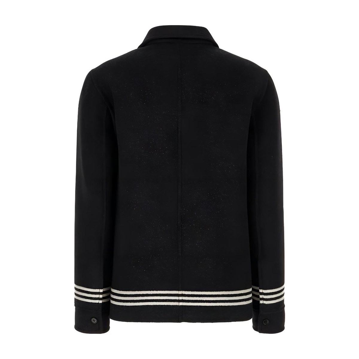 Burberry Striped Print Single-Breasted Jacket Black