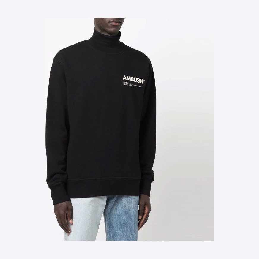 AMBUSH FW21 Logo Long Sleeve Sweatshirt Black