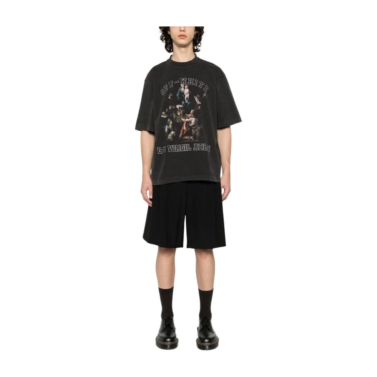 OFF-WHITE Logo Crewneck T-Shirt Black