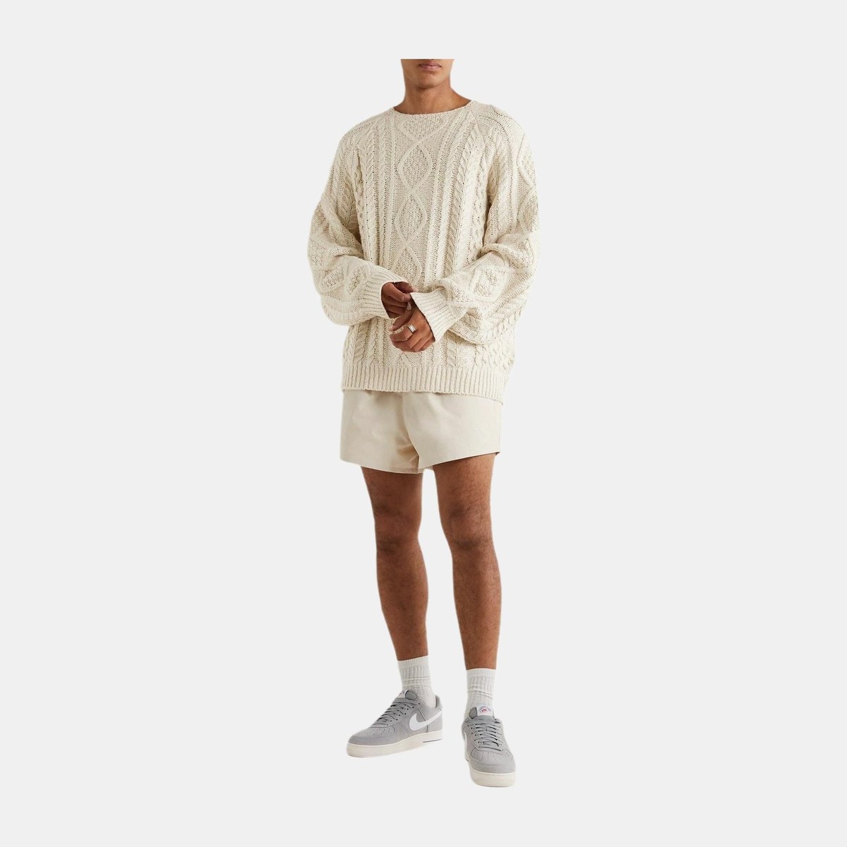 Fear of God Essentials Cable Knit Eggshell