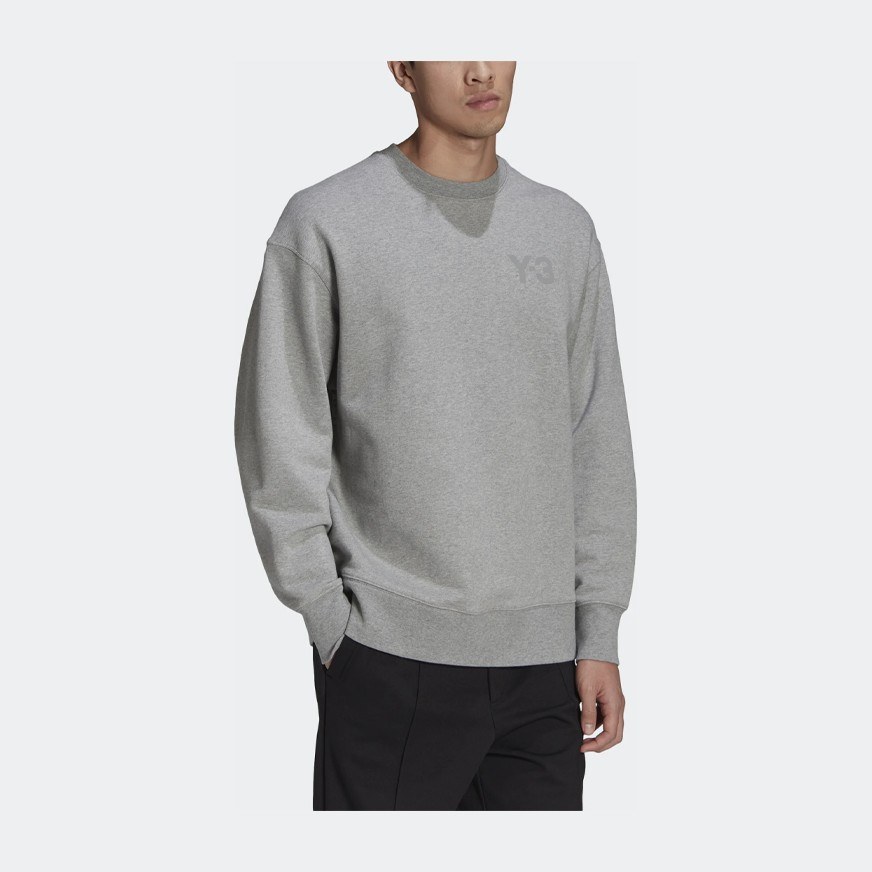 Y-3 Logo Crewneck Sweatshirt Grey