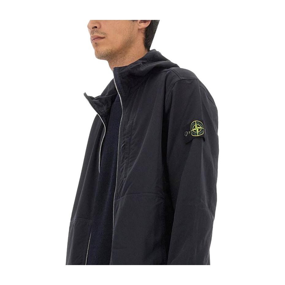 Stone Island Navy Zip Hoodie