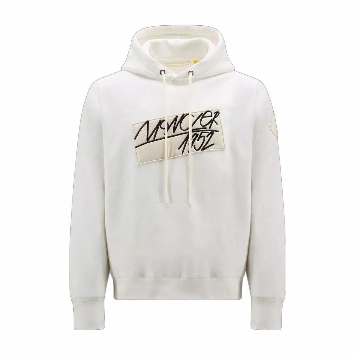 Moncler FW22 Logo Hoodie White