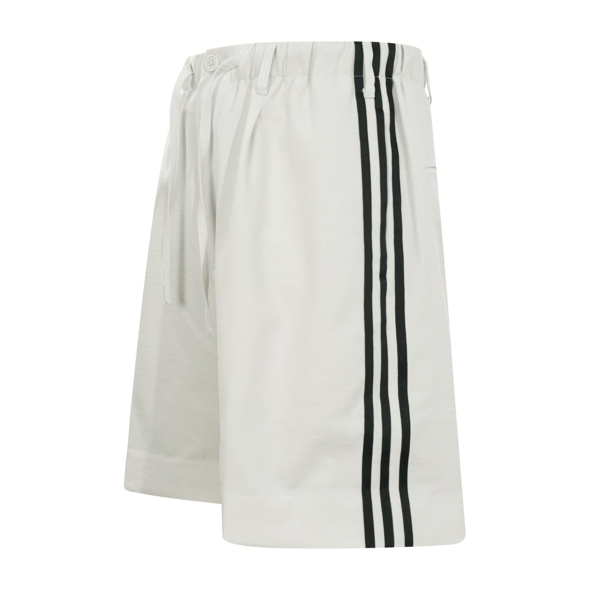 Y-3 Minimal Mid-Rise Logo Shorts Light Grey