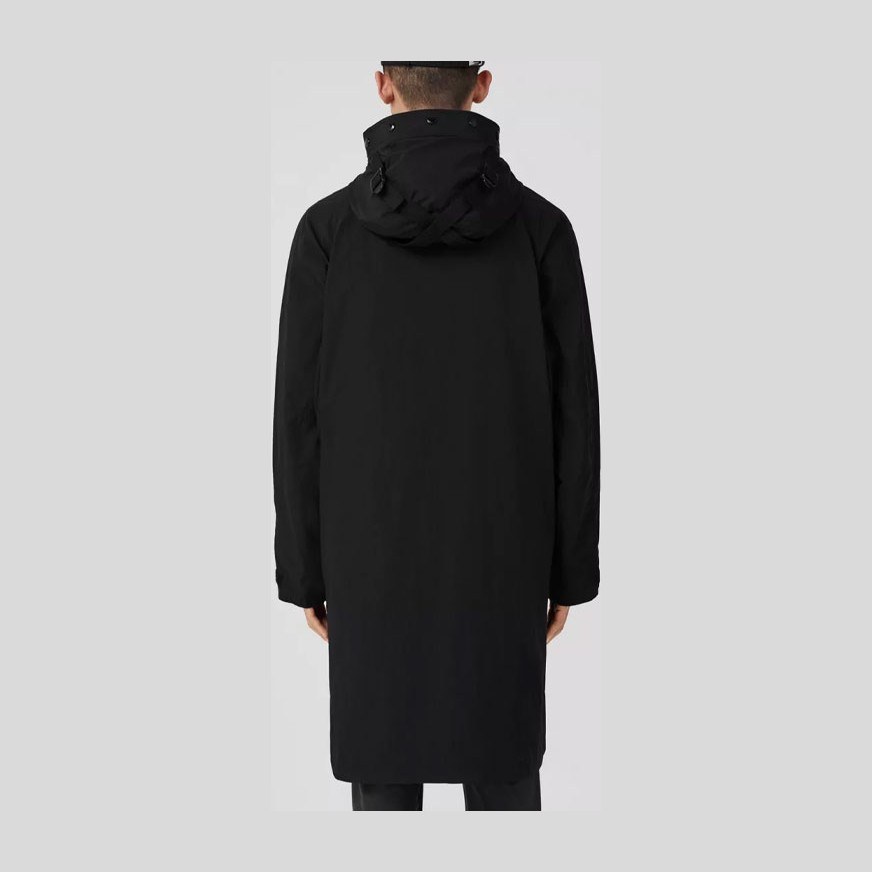 Burberry Black Hooded Trench Coat