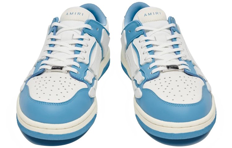 AMIRI Skel-Top Low White Blue