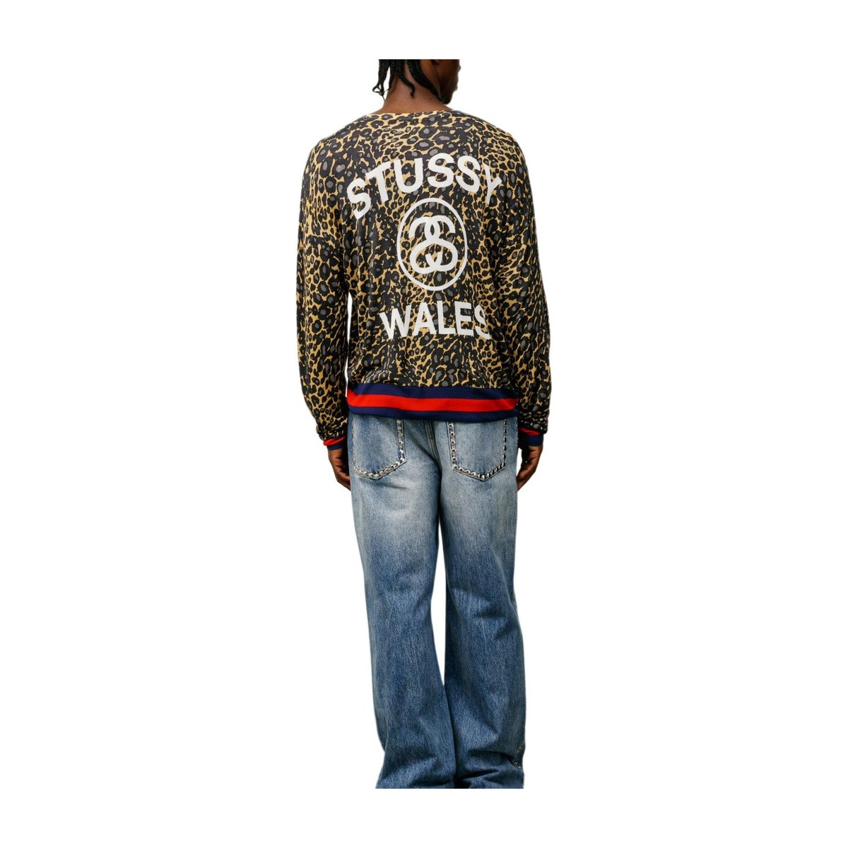 Stussy Wales Bonner FW25 LEOPARD SWEATER T