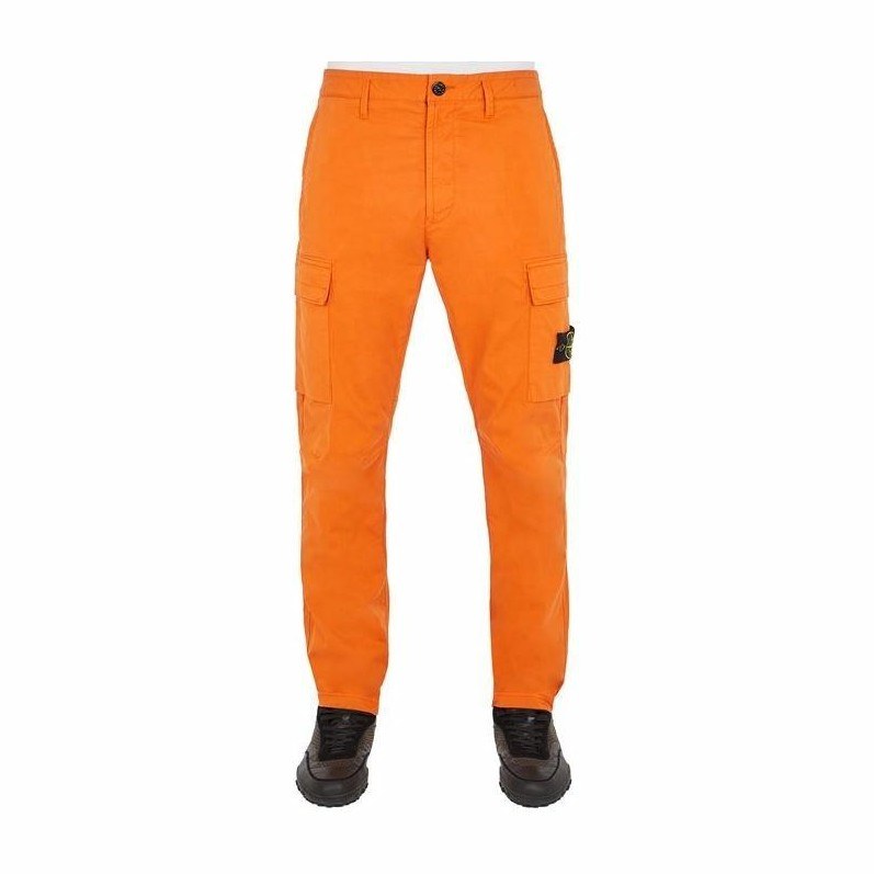 Stone Island Cargo Pants Orange