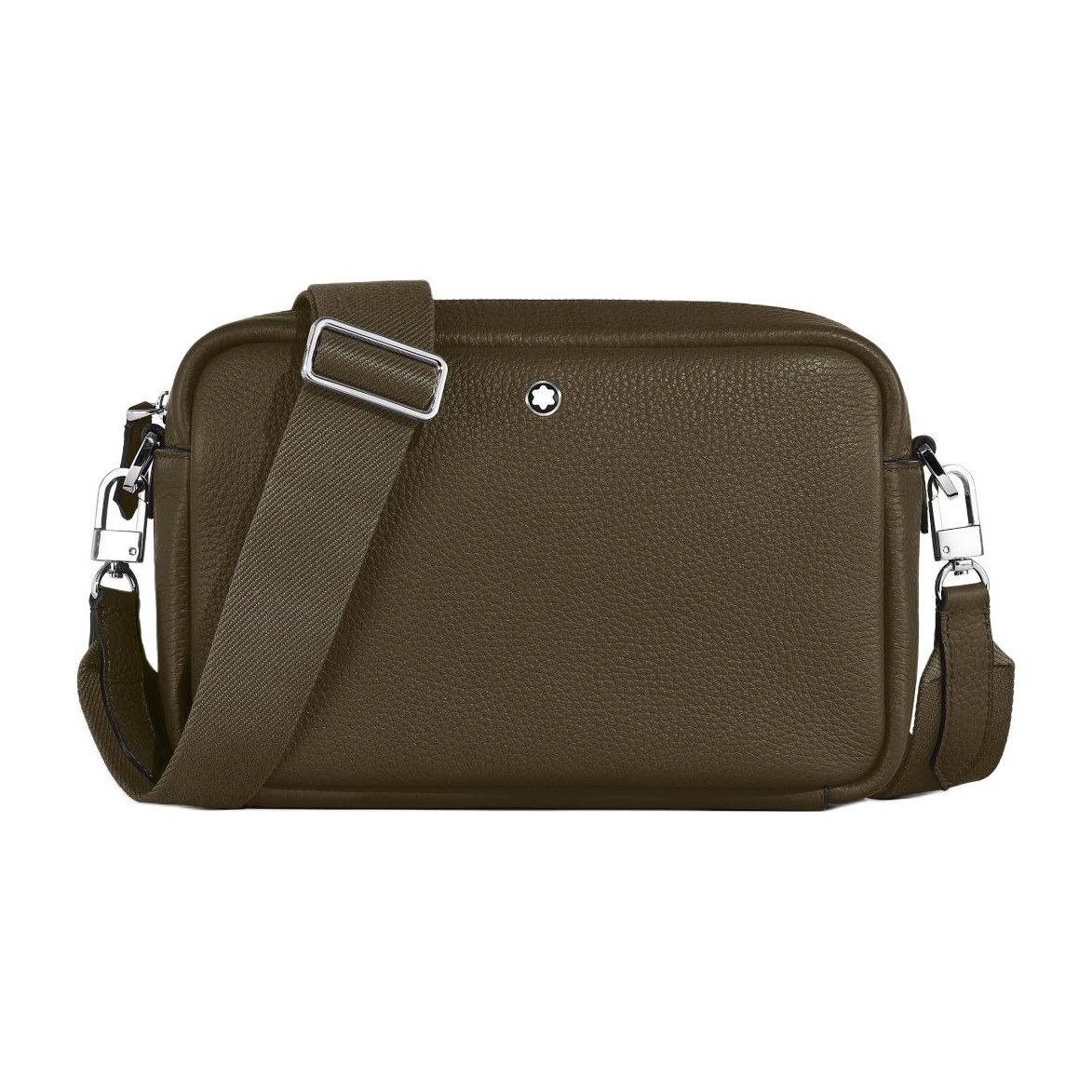 Montblanc Grain Leather Shoulder Bag Khaki Green