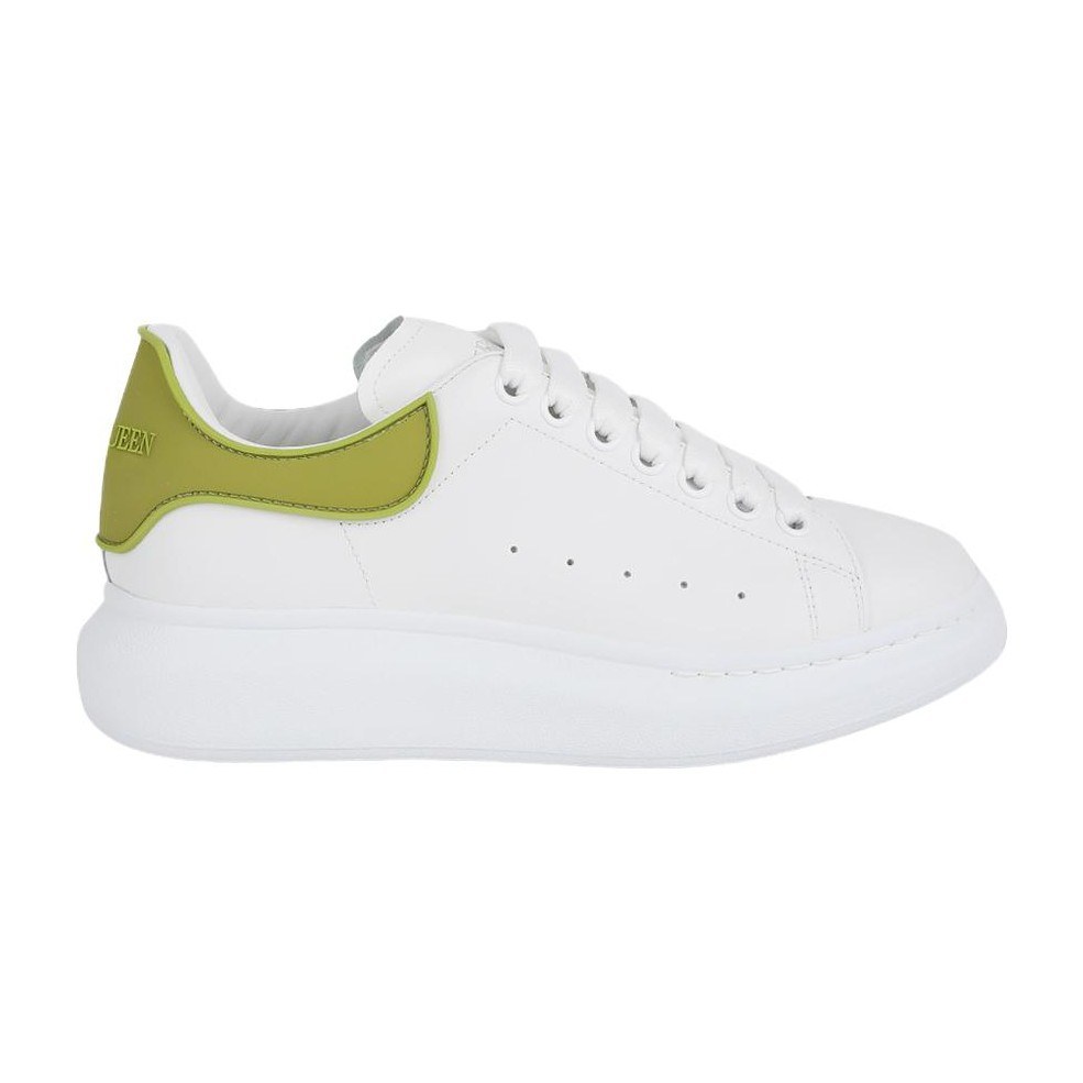 Alexander McQueen Leather Low Top Sneakers White Green