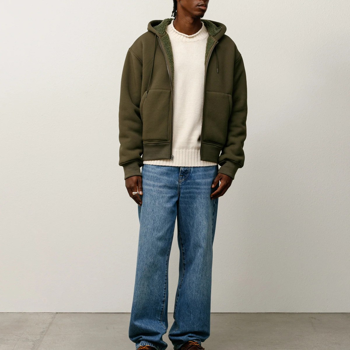Stussy FW25 FW25 BONDED SHERPA HOODIE logo