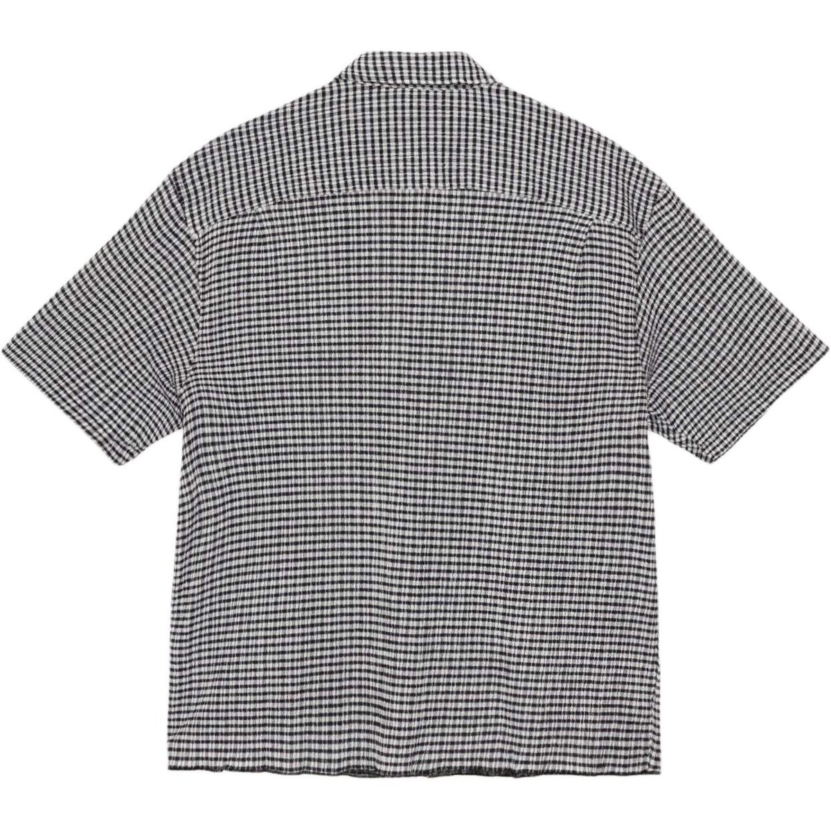 Stussy SS25 CRINKLED CHECK SS SHIRT logo