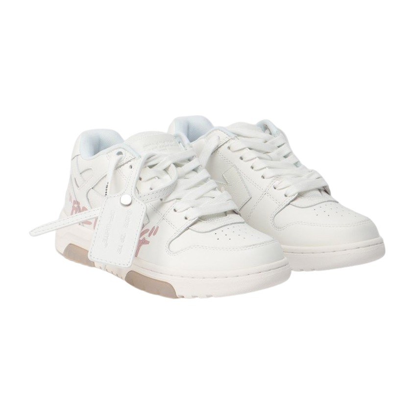 OFF-WHITE Leather Sneakers White Pink