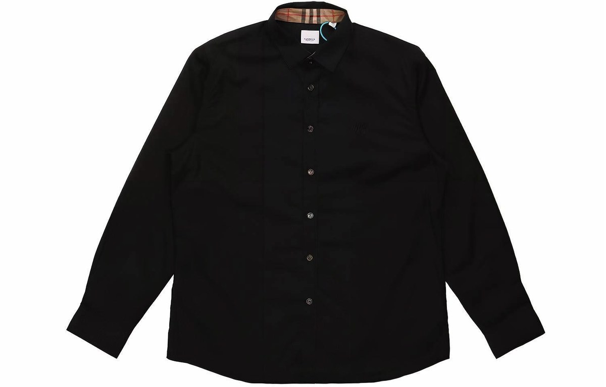 Burberry Classic Check Long Sleeve Shirt Black