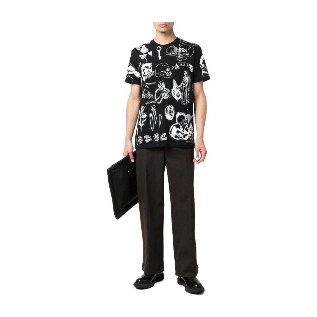 Alexander McQueen Printed Skull T-Shirt Black