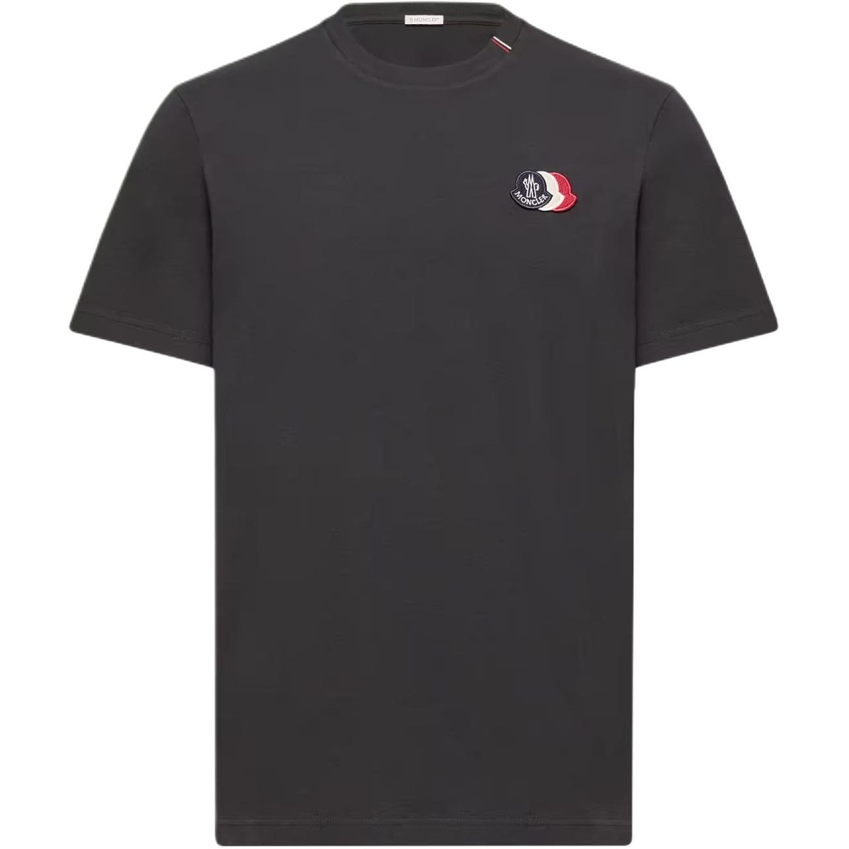 Moncler SS26 Embroidered Tricolor Cotton T-Shirt Logo T