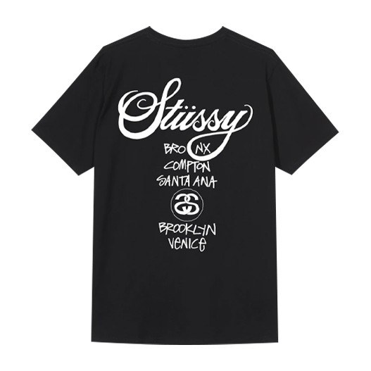Stussy World Tour Tee Black