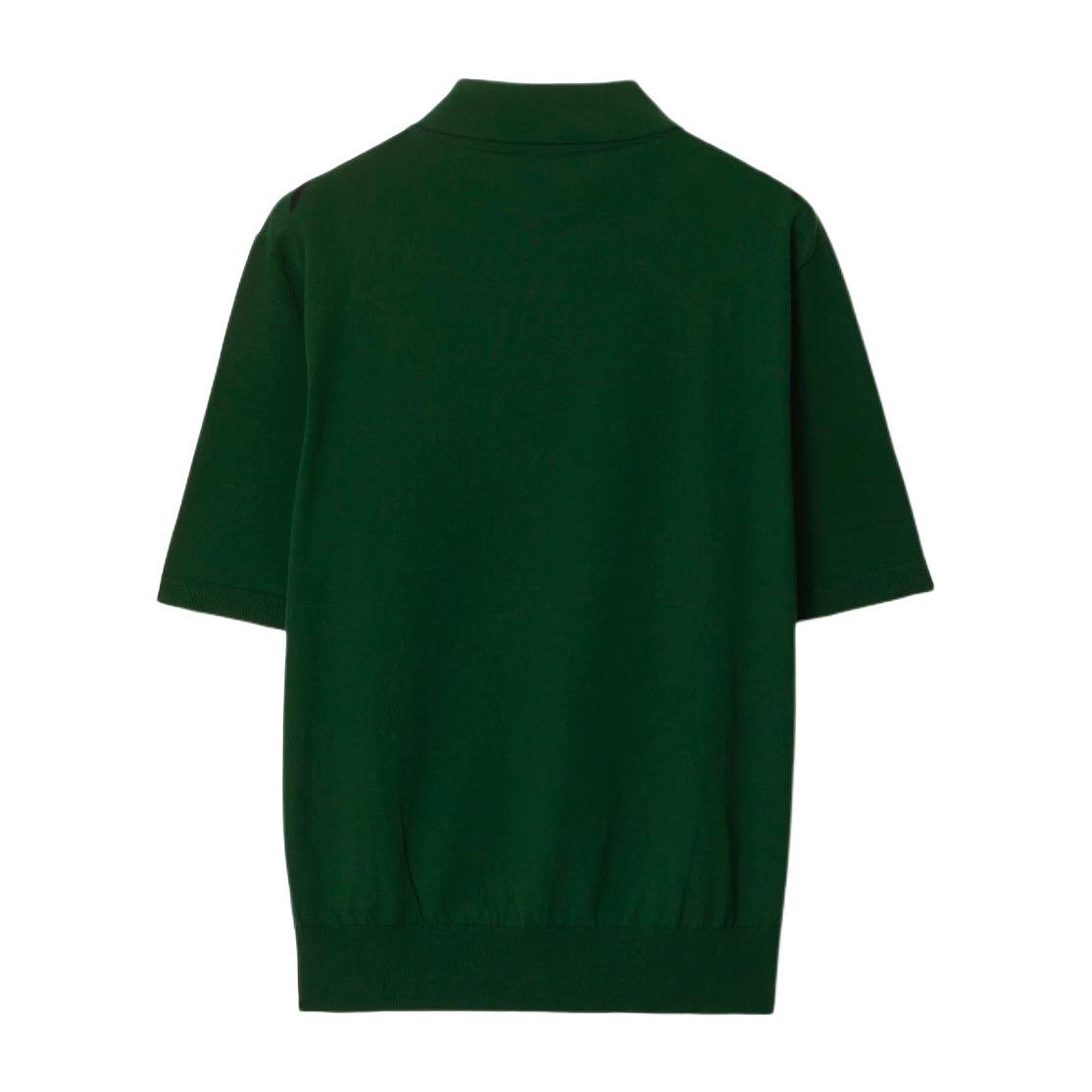 Burberry Colorblock Diamond Knit Polo Shirt Green