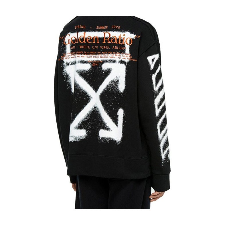 OFF-WHITE Graffiti Long Sleeve Sweatshirt Black
