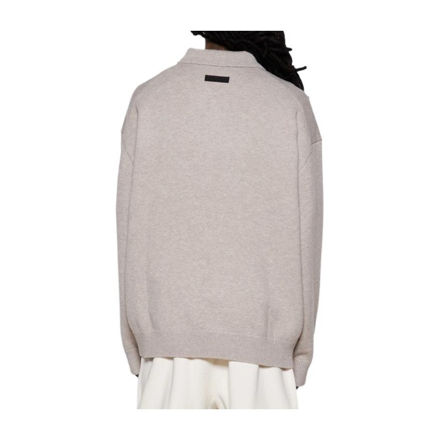 Fear of God Essentials Knit Polo Core Heather