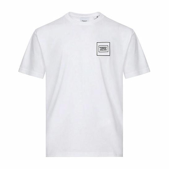 Burberry Logo Embroidered Cotton T-Shirt White