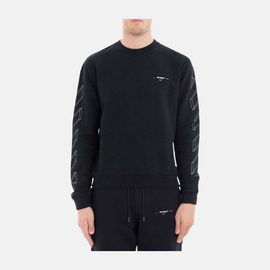 OFF-WHITE Printed Cotton Sweatshirt Black