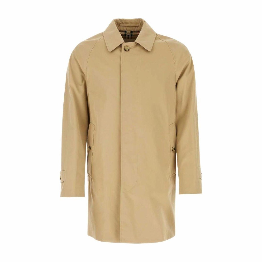 Burberry Single-Breasted Trench Coat Beige