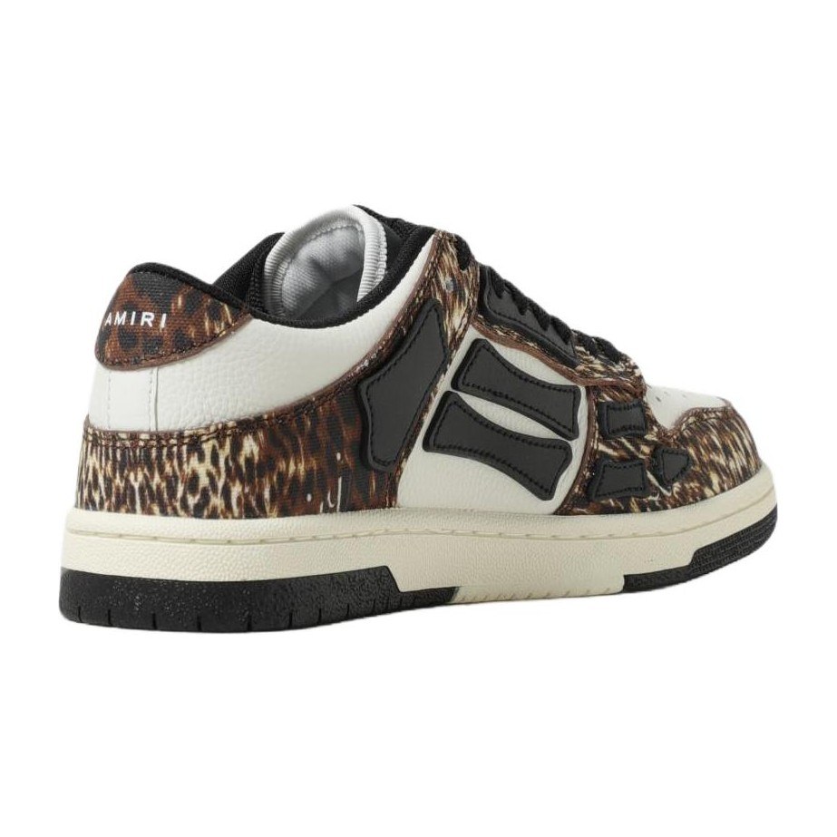 AMIRI Skel-Top Low White Brown
