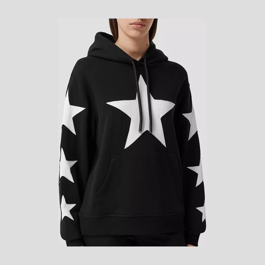 Burberry Star Print Hoodie Black