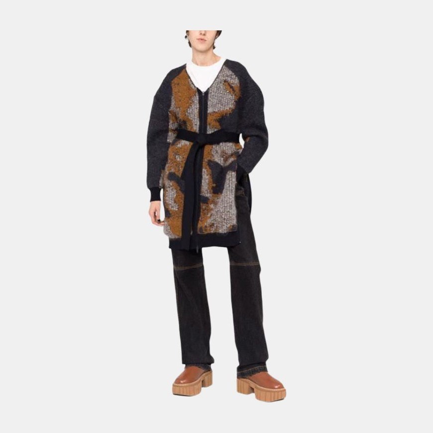 Y-3 FW21 Camo Knit Sweater Brown