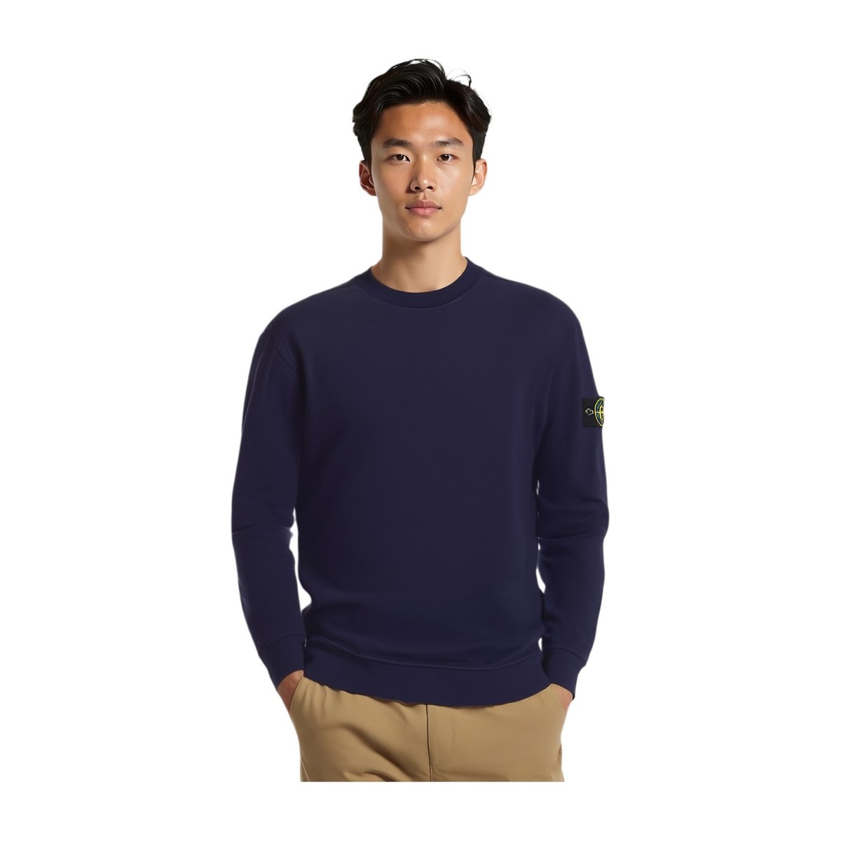 Stone Island Navy Crewneck Sweatshirt