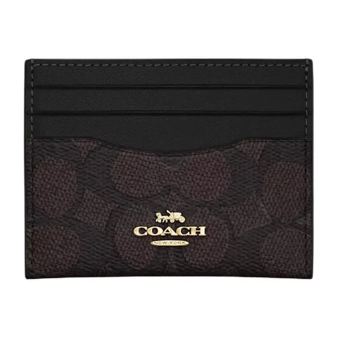 COACH Logo Multi-Card Mini Wallet Black