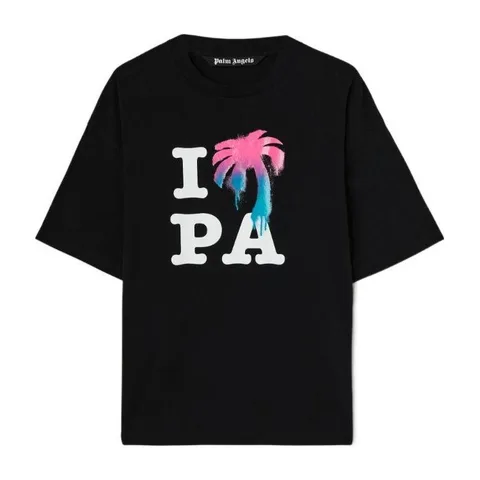 Palm Angels Logo Print T-Shirt Black
