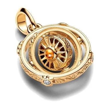 Pandora Game of Thrones Rotating Star Disc Charm Gold