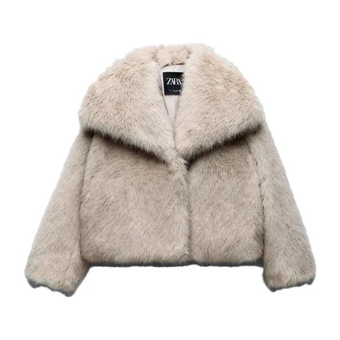 ZARA Cardigan Fur White