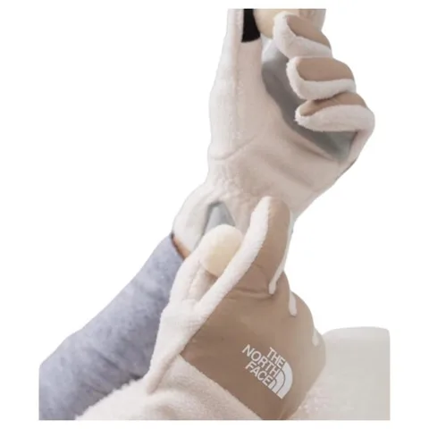 The North Face Logo Gloves White