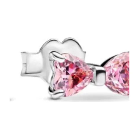 Pandora Bow Stud Earrings Pink