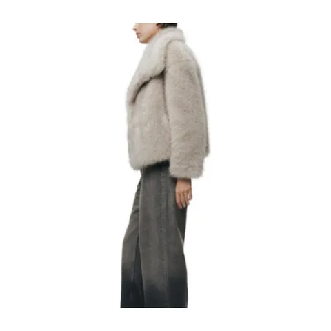 ZARA Cardigan Fur White